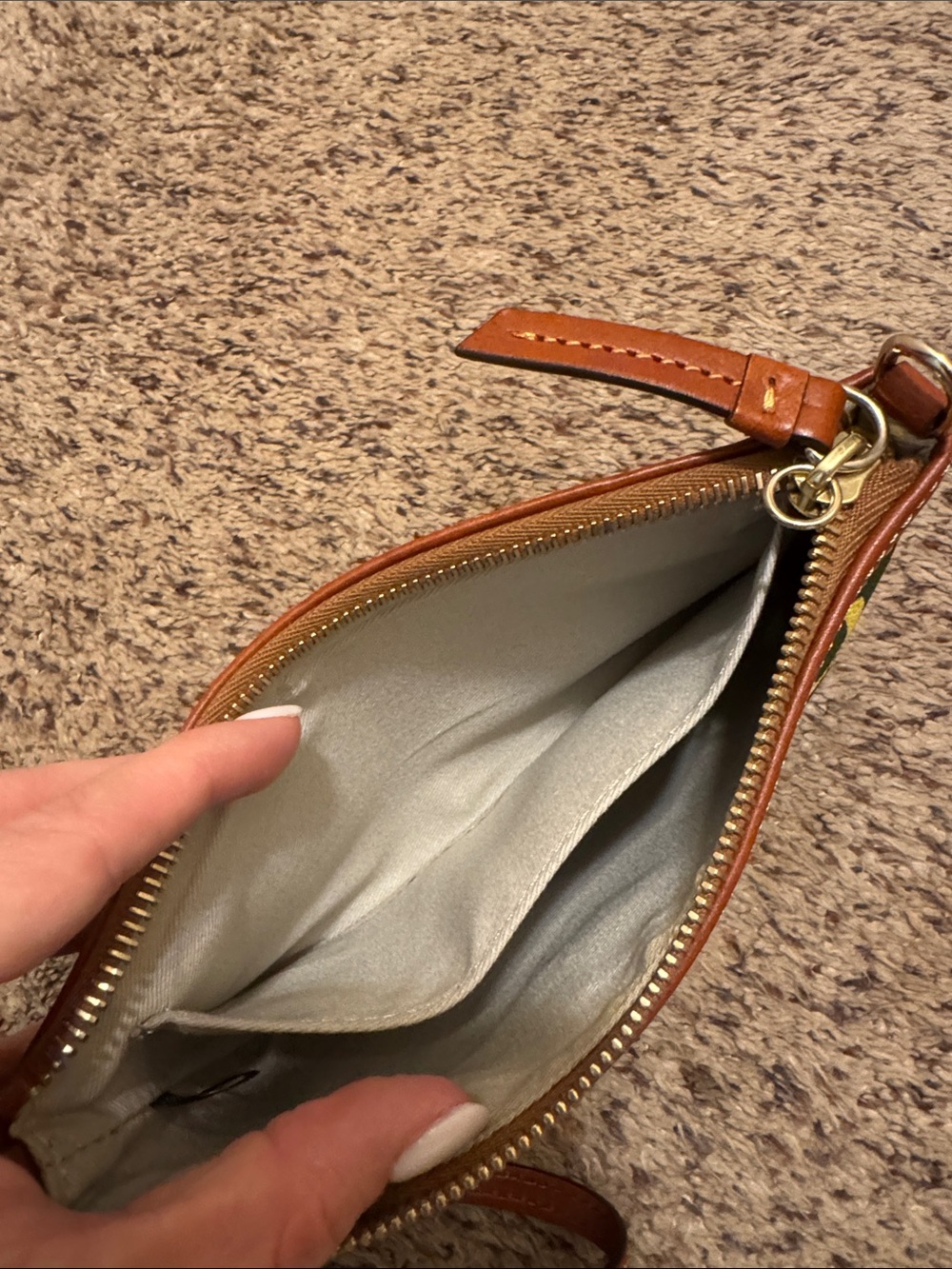 Dooney & Bourke Oregon Ducks Leather-Trim Wristlet - Picture 4 of 5